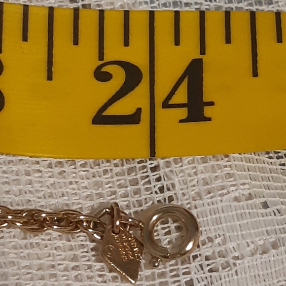 Sarah Coventry Vintage Necklace In Gold Tone With Rhinestones 24" Long Stamped, - Picture 11 of 11